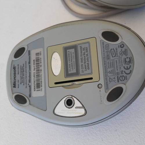Microsoft gray Wireless Laser Mouse 6000 & Receiver M1028 PC Computer Desktop - Picture 4 of 8