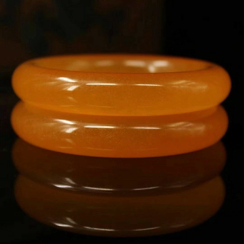 Pulsera Jade Naranja Colección Corte Dinastía Qing China + Caja Foto 3 de 4