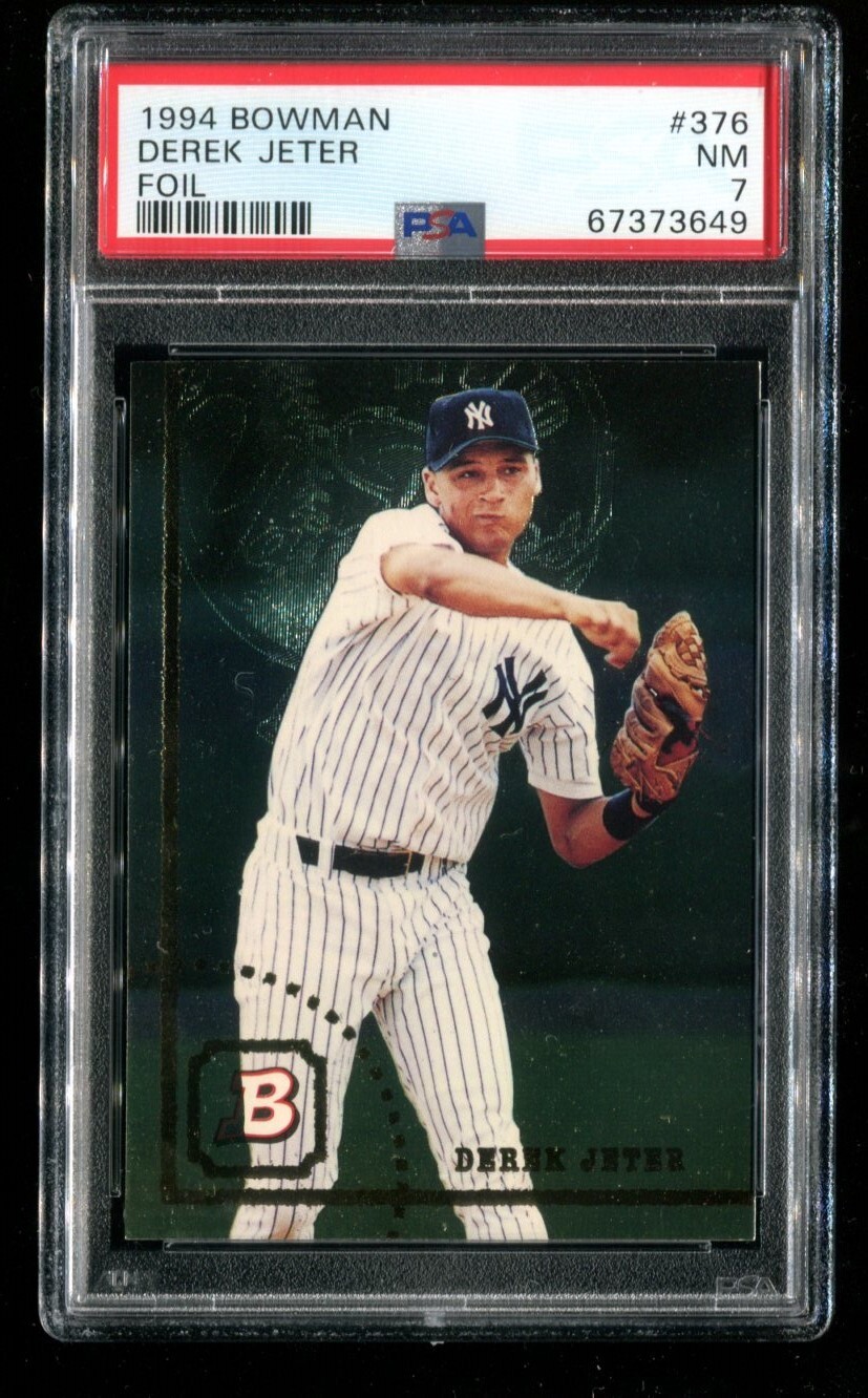1994 Bowman #376 Derek Jeter Foil PSA 7 NM HOF Yankees~(KS)
