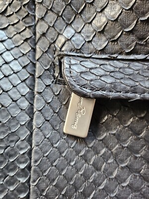 Sun Remy 1971 Python Snake Skin Black Shoulder Tote Bag | eBay