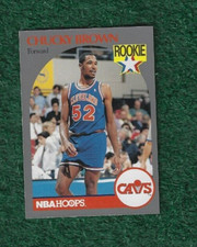 CHUCKY BROWN - 1990-91 NBA HOOPS ROOKIE CARD # 71 - CLEVELAND CAVALIERS - NBA. rookie card picture