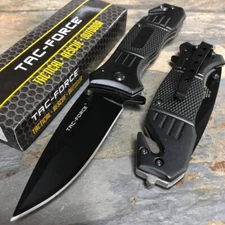8" TAC FORCE Spring Open Aluminum Handle 3CR13 stainless steel Pocket Knife