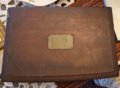 RARE FIND  Box/Chest Wooden Pacific  Mahogany Finish Large Silverware
