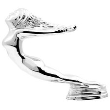Adorno de capucha de dama voladora de diosa cromada base ovalada para Peterbilt Kenworth