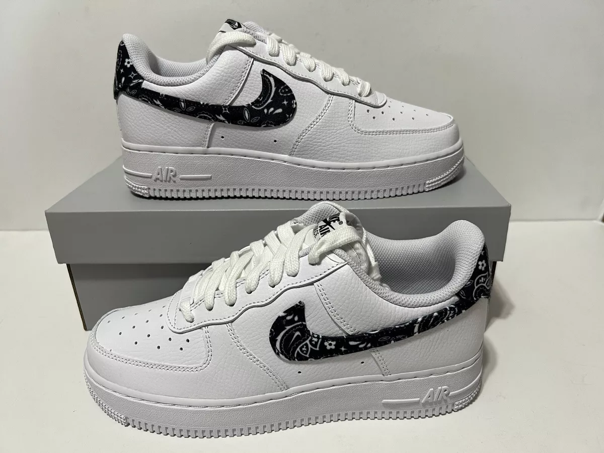 Nike air force 1 black shop and white size 6