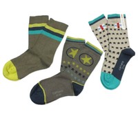3 Paar Camano MäDchen Jungen Socken StrüMpfe 3Er Pack Baumwolle Khaki Gr. 39-42