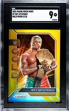 2022 Panini Prizm WWE Rey Mysterio Gold /10 #7 SGC 9 MINT Mexico