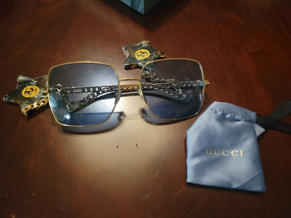 Authentic Gucci star sunglasses Gucci Acetate Stars Cat Eye Sunglasses GG0116S Black 1612788  main image 4