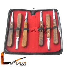 6 pcs Farrier Hoof Knives Equine Veterinary Horse Knife With Leather Pouch kit