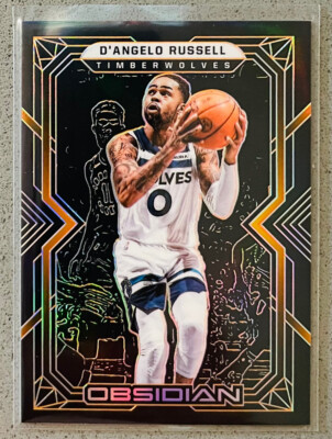 2021-22 Panini Obsidian Basketball 110 D'Angelo Russell /50 Electric Etch Orange
