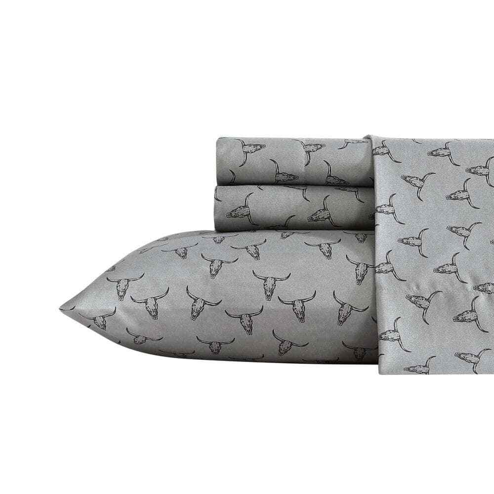 Steer Skulls 4-Piece Microfiber Queen Sheet Set