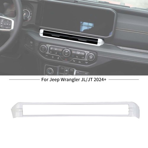 White Center Air Vent Climate Controls Cover Trim For Jeep Wrangler Jl Jt 2024+ - Imagen 2 de 11