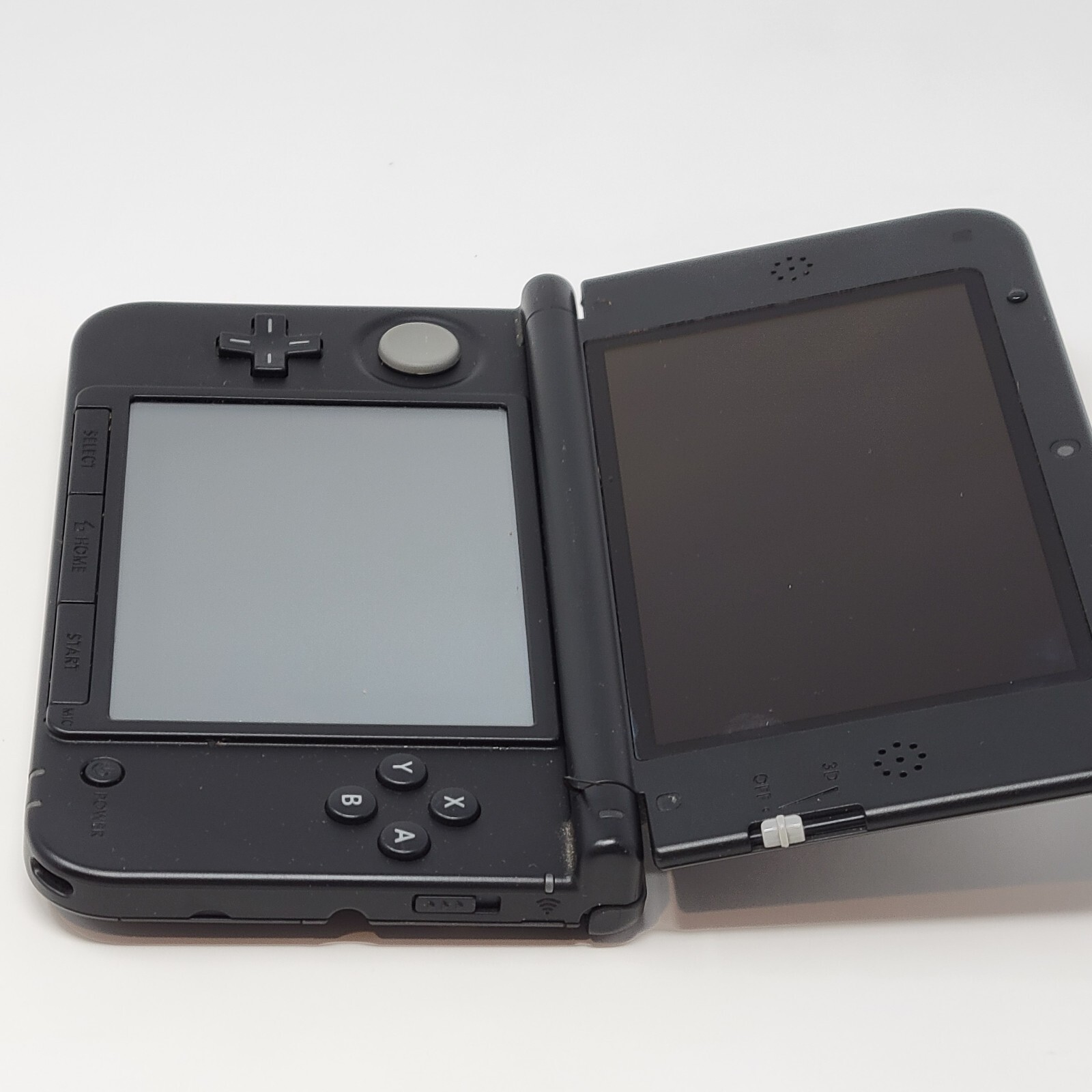 FOR PARTS Nintendo 3DS XL Handheld System Black Powers On Blue