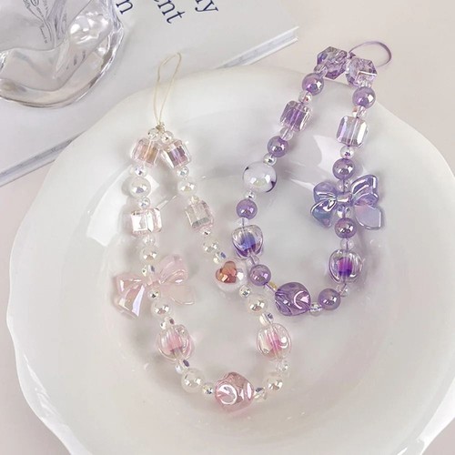 Bow Sweet Bag Hangings Cute Mobile Phone Chain Anti-loss Lanyard Jewelry Women - Photo 12 sur 12