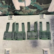 (4) US Military Molle II Alice Clip Adapters - OD Green - 8465-01-465-2062