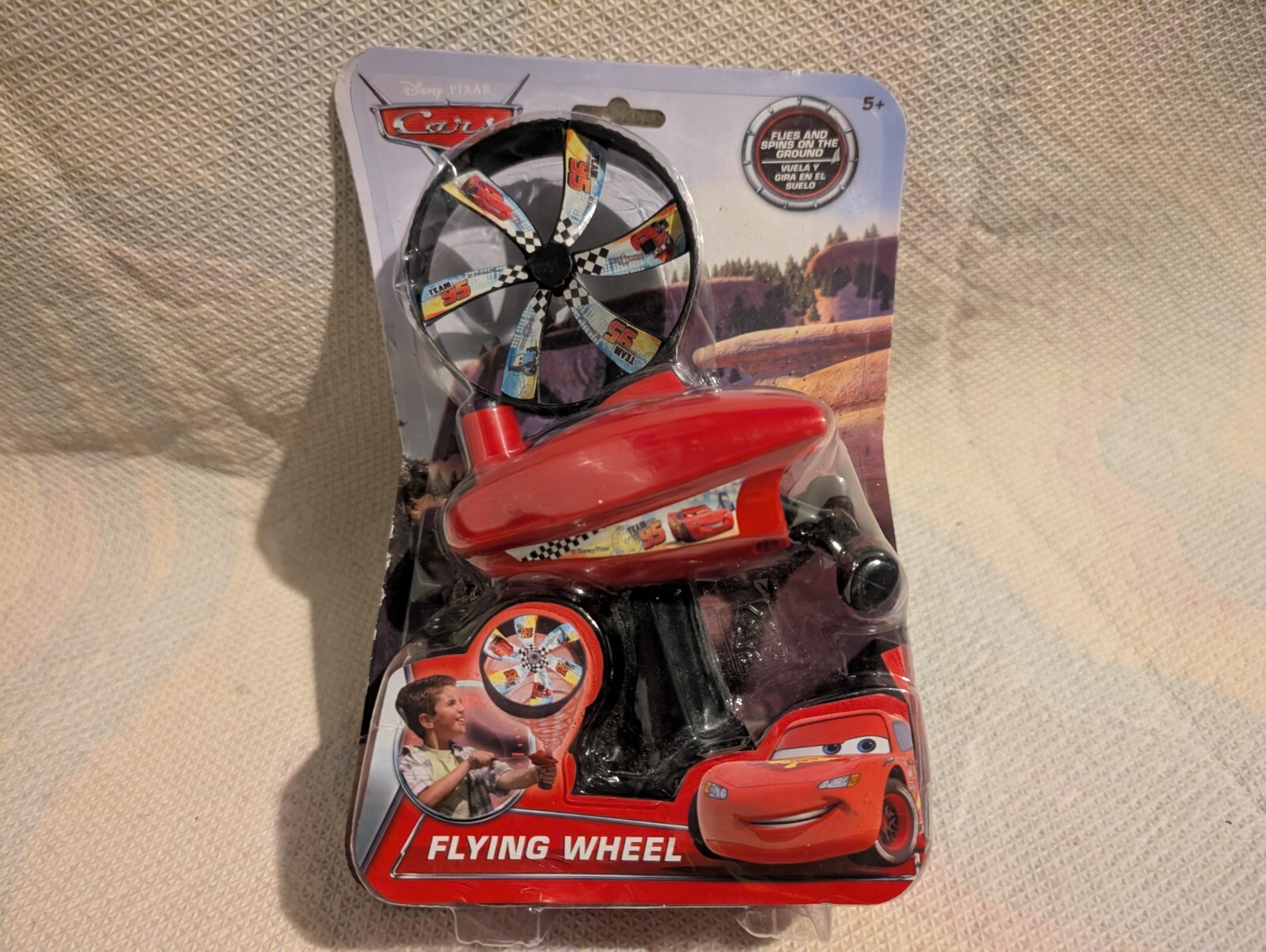 Disney Pixar Cars Lightning McQueen Flying Wheel New Sealed Rare Merch