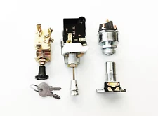 Switch Kit Dimmer Headlight w/Billet Knob Ignition & Wiper w/Knob For GM Chevy