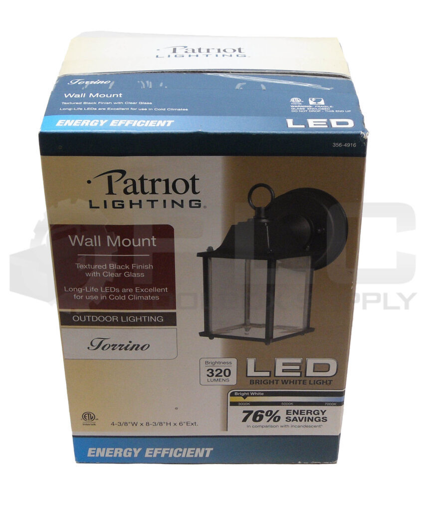 SEALED NEW PATRIOT LIGHTING 356-4916 WALL MOUNT LED LIGHT 320 LUMENS