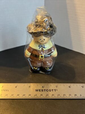 Vintage 1980s New Old Stock Thanksgiving Figure Rite Aid Candle Lg Pilgrim