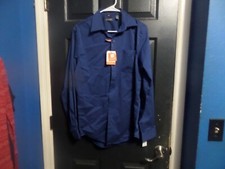 Van Heusen Men's Traveler Stretch Classic Fit No Iron Blue button up Shirt S NWT