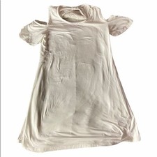 Btwn Girls Cold Shoulder open cut white Dress