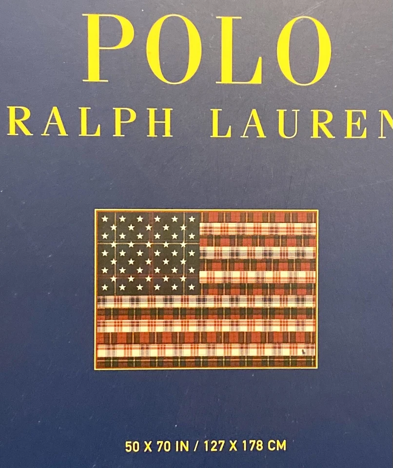 Polo Ralph Lauren HOMESTEAD Blanket 50” x 70” American Flag Throw MSRP $375 🇺🇸 - Image 2 of 4
