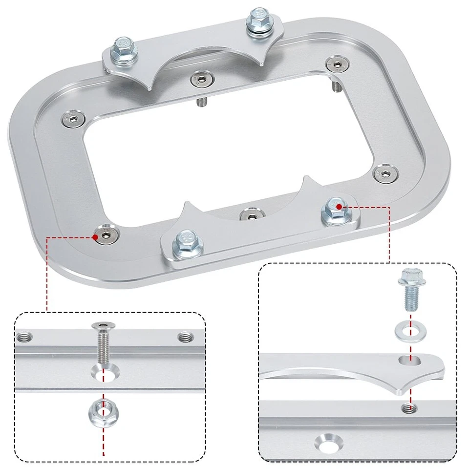 For Optima Battery 34/78 Billet Aluminum Battery Relocation Tray Hold Down Mount — 第 3/4 张图片