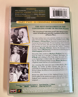 Peyton Place Part Two DVD, Slipcover, ABC TV Soap Opera, 33