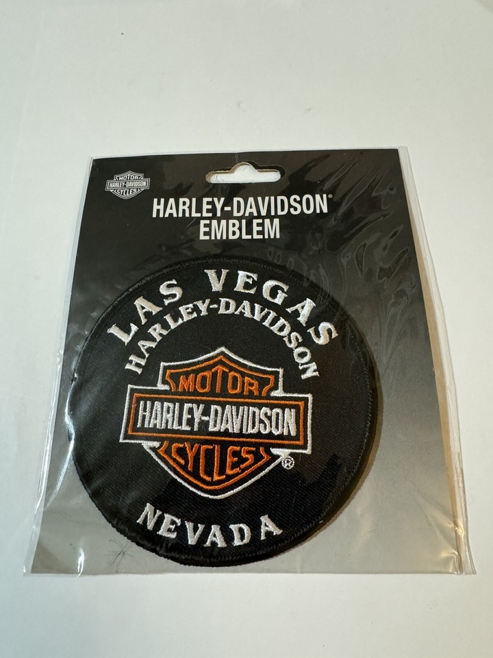 Harley Davidson Emblem 4.25" Sew On Patch Las Vegas Nevada Circle Brand