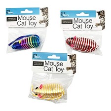 3" Striped Mice Cat Toys, 3pk