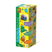 SES Creative 00812 FunDo dough-Dinos (3x90gr-1x40gr), various