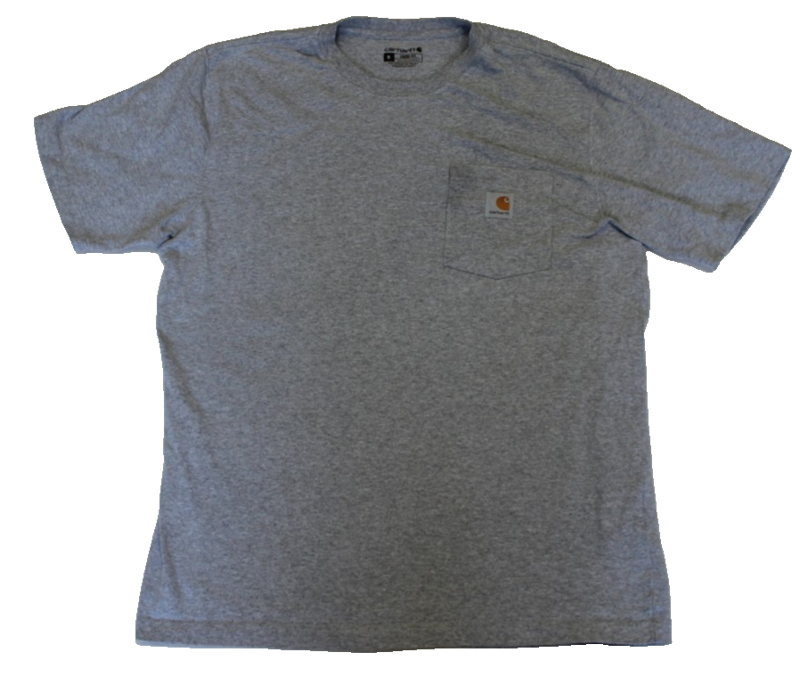 Carhartt Men's T-Shirt Size M Gray Loose Fit Short-Sleeve Heavyweight Pocket