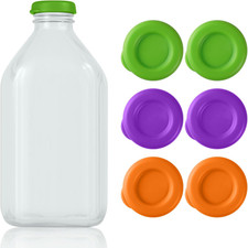 Silicone Milk Bottle Caps,48mm Diameter Glass Jug Replacement Lids Fit Stanpac &