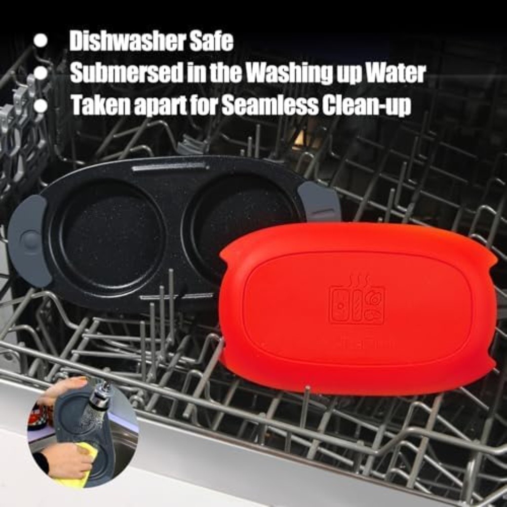Mikrowelle Eierkocher für QuickHeat mit zwei Kammern für Frühstück Sandwiche