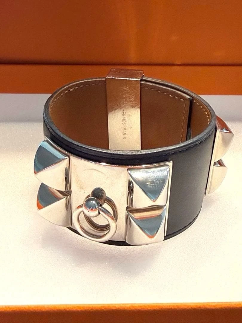 HERMÈS Leather Silver Plated Fashion Bracelets for sale | eBay