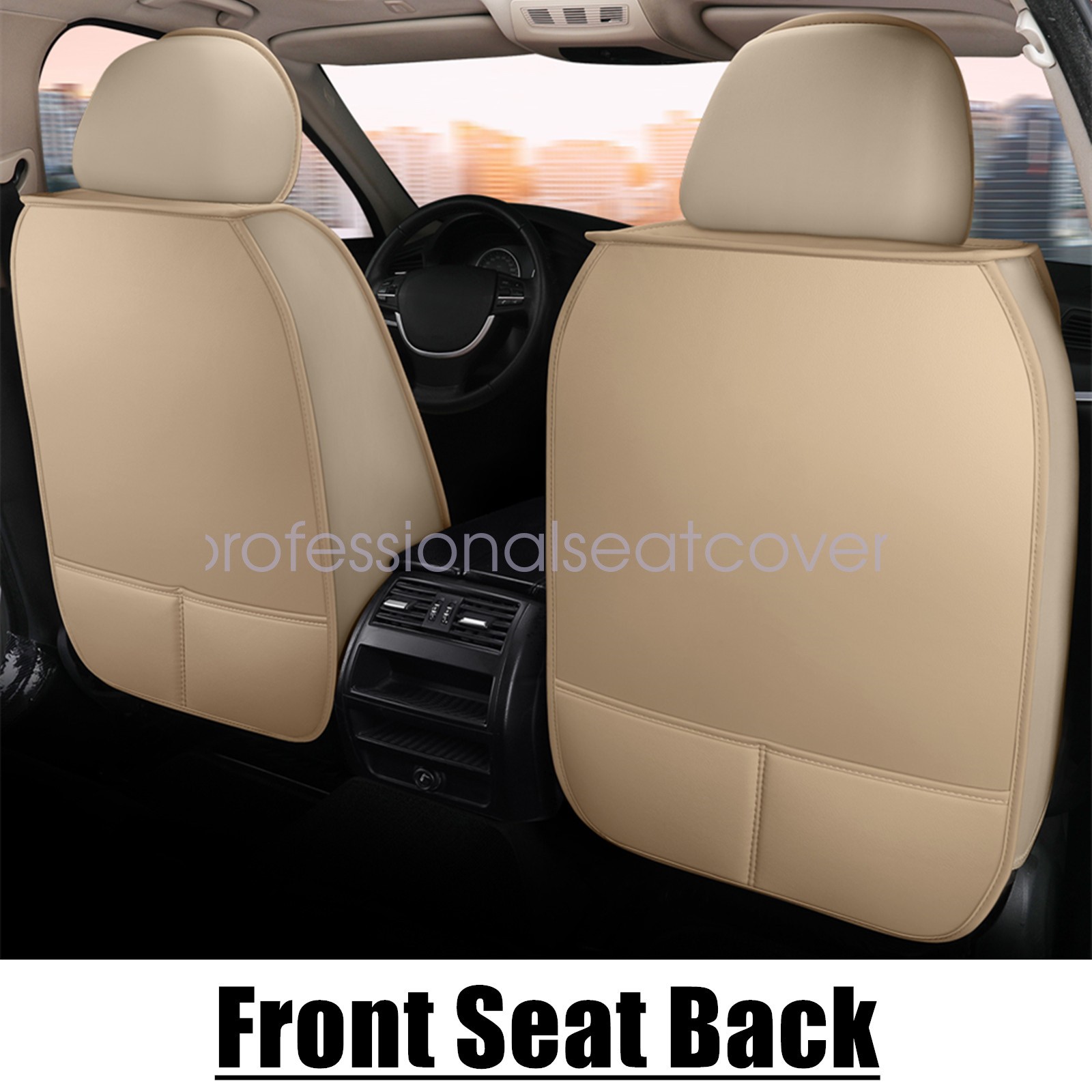 Car Seat Cover 5 Seat Full Set Leather Cushion For Acura NSX 1991-2022 Beige