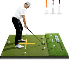 5.2X4Ft 6X4Ft 21Mm-50Mm Dual-Turf Golf Mat with Ball Tray, Thickened Golf Hitt