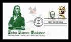 DR JIM STAMPS US COVER JOHN JAMES AUDUBON BIRD ARTIST FIRST DAY ISSUE COMBO
