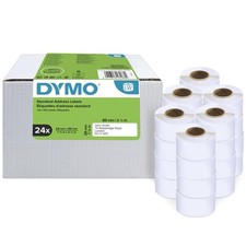 DYMO Authentic LabelWriter Address Labels | 28mm x 89mm | 24 Rolls