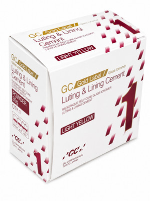 GC Fuji I Gold Label Self Cure Glass Ionomer Luting & Lining Cement 35g/25g