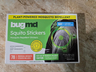BugMd Squito Stickers | Citronella Scented Stickers | Outdoor Use | Kid Friendly