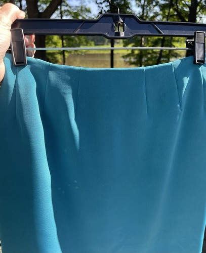 Mugler, Vintage Thierry Mugler Pencil Skirt Lined Turquoise Col 9151 Ladies 36 Waist 26"