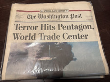 Complete Historic Washington Post 9/11 Issue from September 11 2001 Late Edition