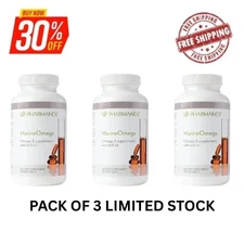 Pack of 3 - Nu Skin Pharmanex Marine Omega, 120 Softgel