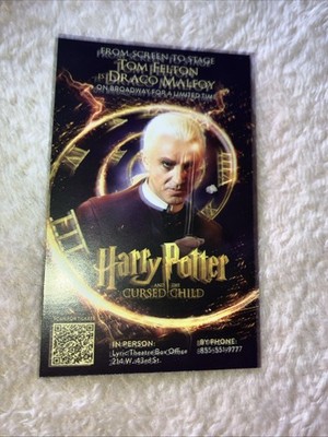 Harry Potter And The Cursed Child Mini Card Collectible Rare Approx 2 1/2 X 4