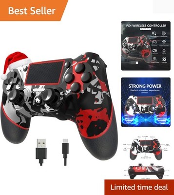 Wireless Controller for Ps4 Romote Compatible with Ps4/Slim/Pro/Windows PC, C...