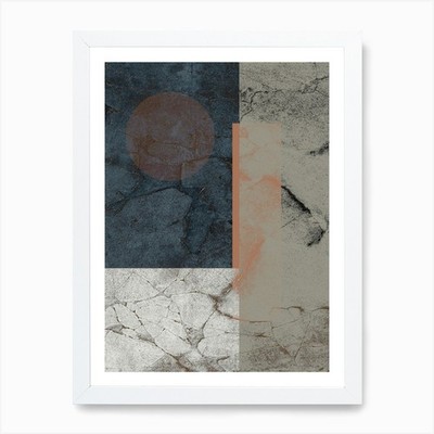 Geometrisches Gemälde mit Textur Kunst gerahmt Wandbild Poster Leinwanddruck Bild