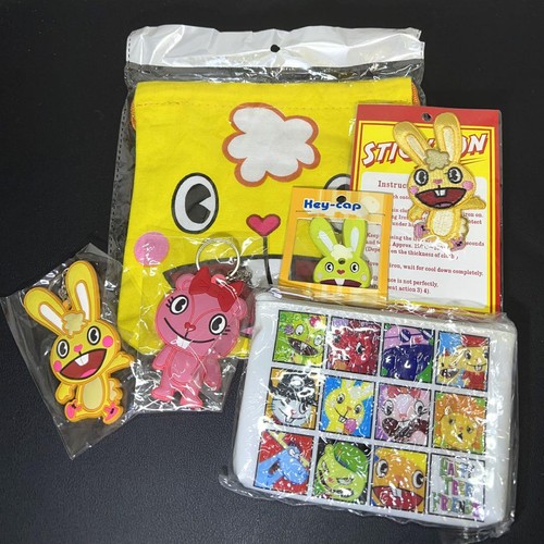 Happy Tree Friends Kuscheln Kordelzug Tasche Gummiband Schlüsselanhänger Schlüsselkappe Set Japan - Bild 1 von 7