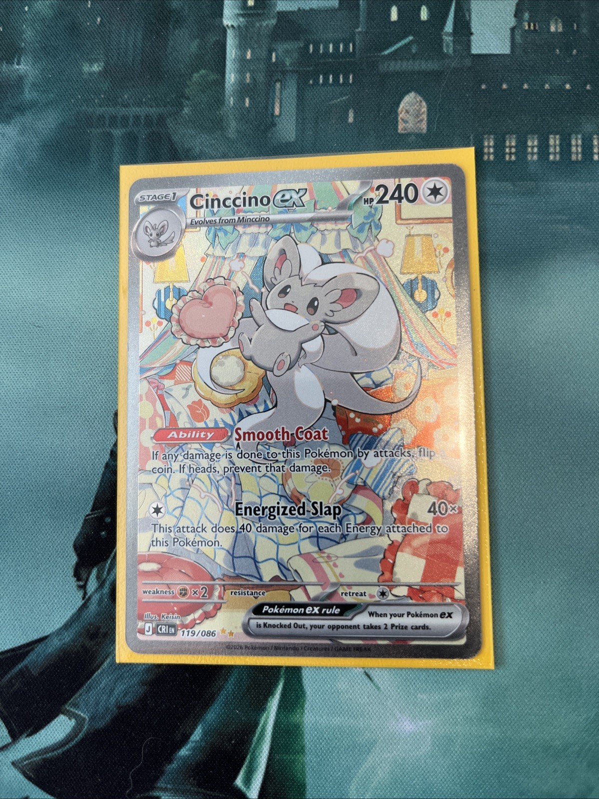 Cinccino ex 119/086 Me04: Chaos Rising Holo