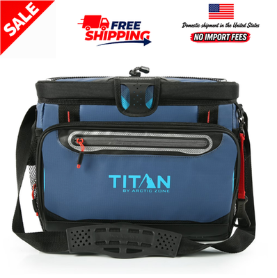 #ad Titan by Arctic Zone 30 Can 20 Quart Zipperless Soft Cooler Ocean Blue $43.44